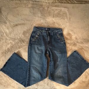 GAP Women's Flare Wide Leg Blue Jeans